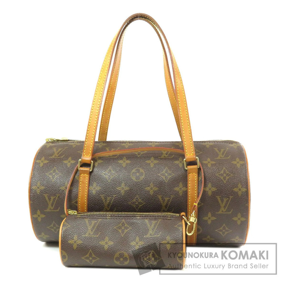 Louis Vuitton Papillon Monogram Canvas Top Handle Bag Brown